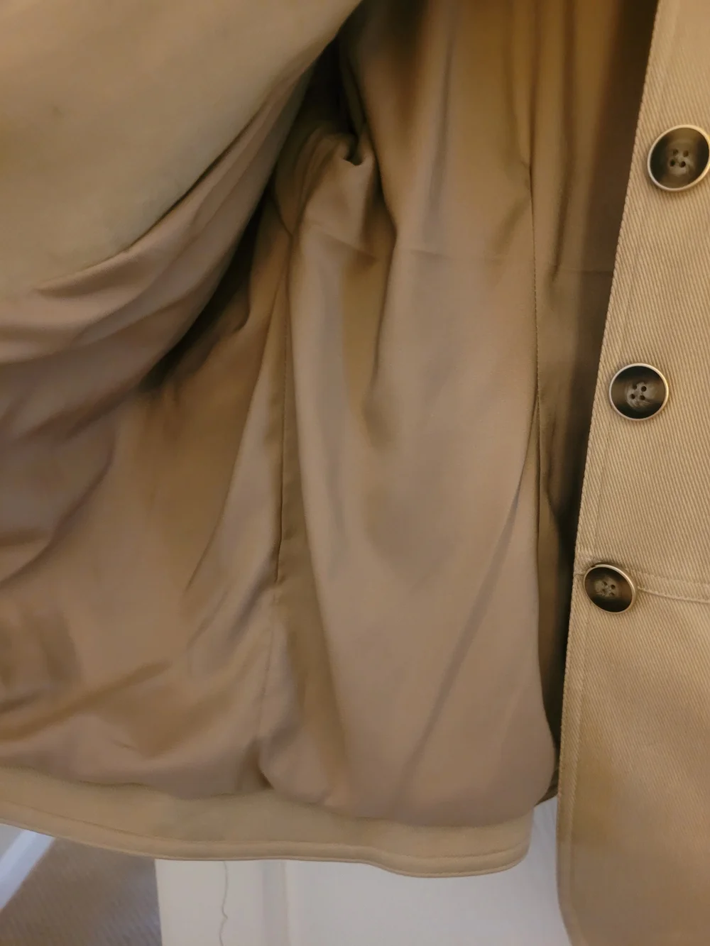 Chico's Beige Button-Front Utility Jacket - Picture 3 of 3